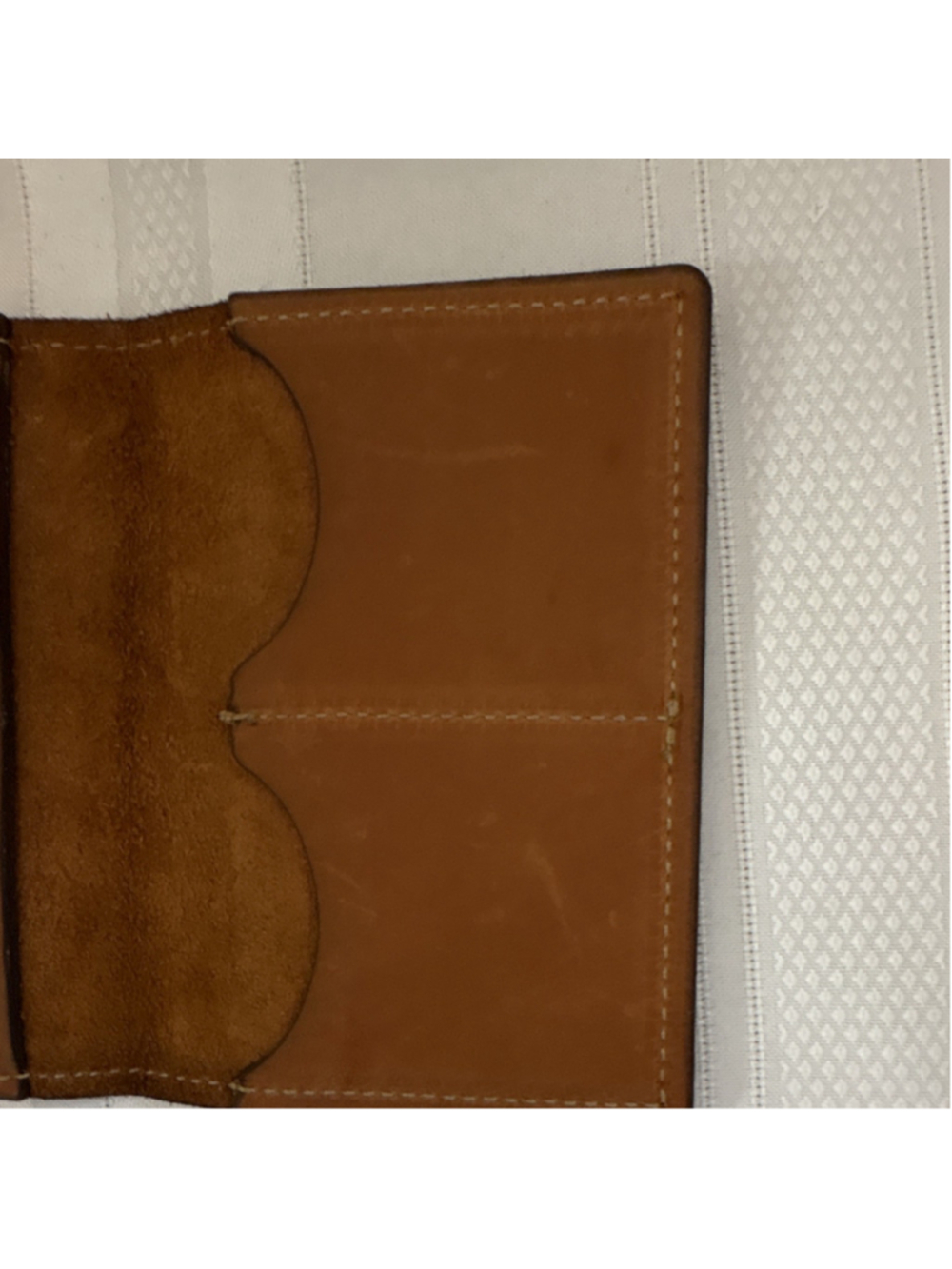 Leather Passport/ID Wallet Organizer with Card Slots, London Map Design, Brown - Picture 4 of 7